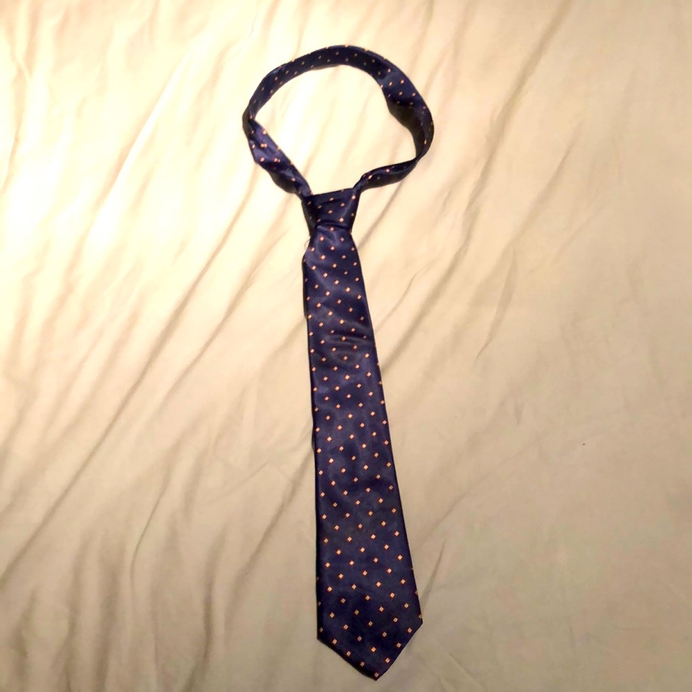 Dress Tie. Navy Blue and Red